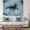 Designart - Geode Interior with Light Blue crystals - Mid-Century Modern Canvas Artwork